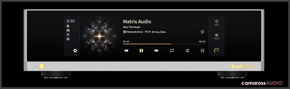 Matrix Audio NT-1 Digital Audio Transport ön yüz ve ekran görüntüsü