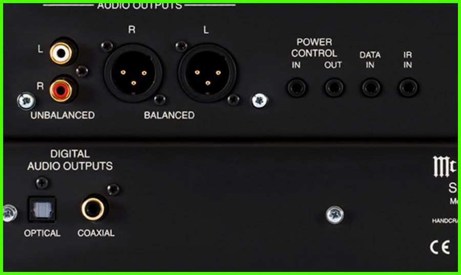 McIntosh MCD350 SACD/CD analog ve dijital çıkış bağlantıları.