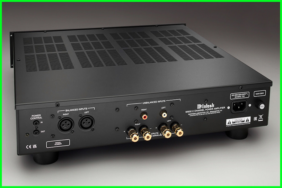 McIntosh MI502 2 Kanal Power Amplifikatör arka bağlantıları