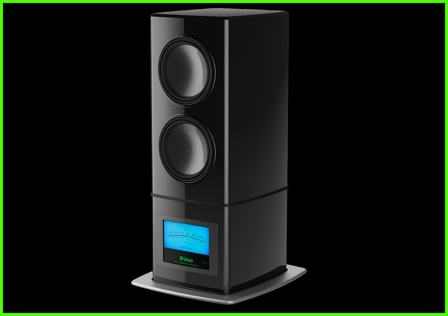 McIntosh PS1K Subwoofer parlak siyah, mavi VU metreli.