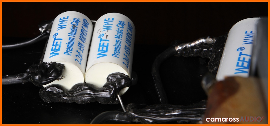 Klipsch Belle kapasitör detayı, WEET WME Premium Music Cap bileşeni.
