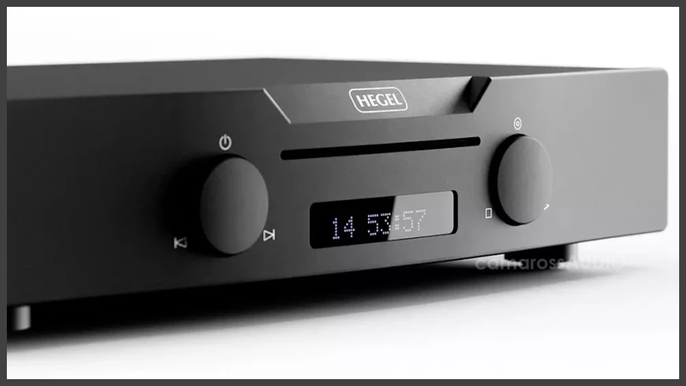 Hegel Viking CD Player siyah ön panel ve dijital ekran detayı
