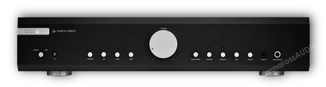 Musical Fidelity B1Xi entegre amplifikatör ön paneli siyah renkli