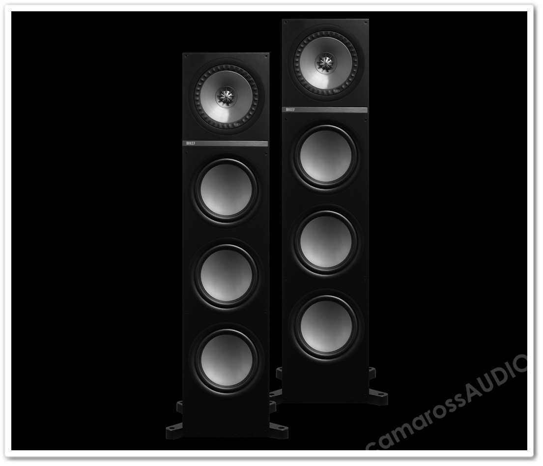 KEF Q900 Siyah Kule Hoparlör Takımı Ön Görünüm