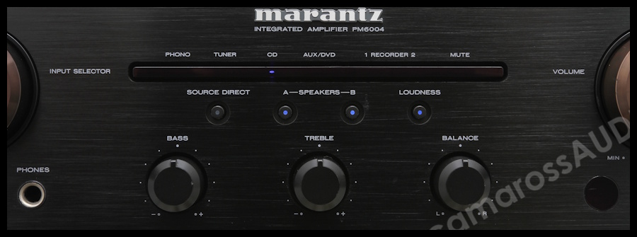 Marantz PM6004 Entegre Amplifikatör Ön Panel Kontrolleri Siyah