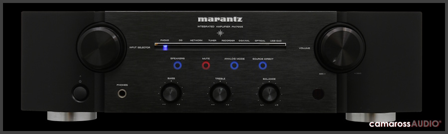 Marantz PM7005 Entegre Amplifikatör Siyah Ön Panel Görünümü