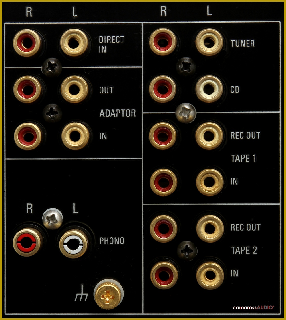 SONY TA-F550ES Amfi arka panel RCA giriş/çıkış bağlantıları detayları
