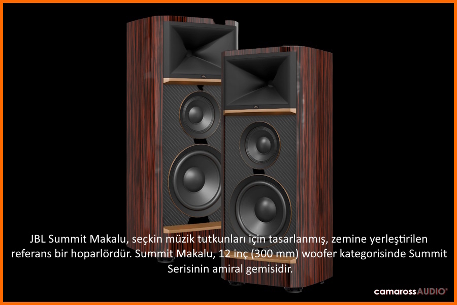 JBL Summit Makalu hoparlör, ahşap kaplama ve büyük woofer'lar