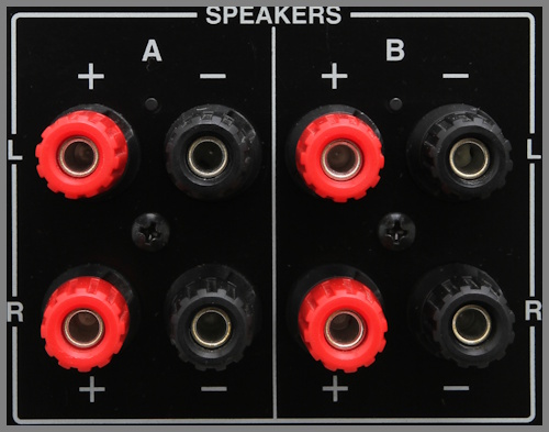 Onkyo TX-8050 Network Receiver arka panel hoparlör Çıkış terminalleri