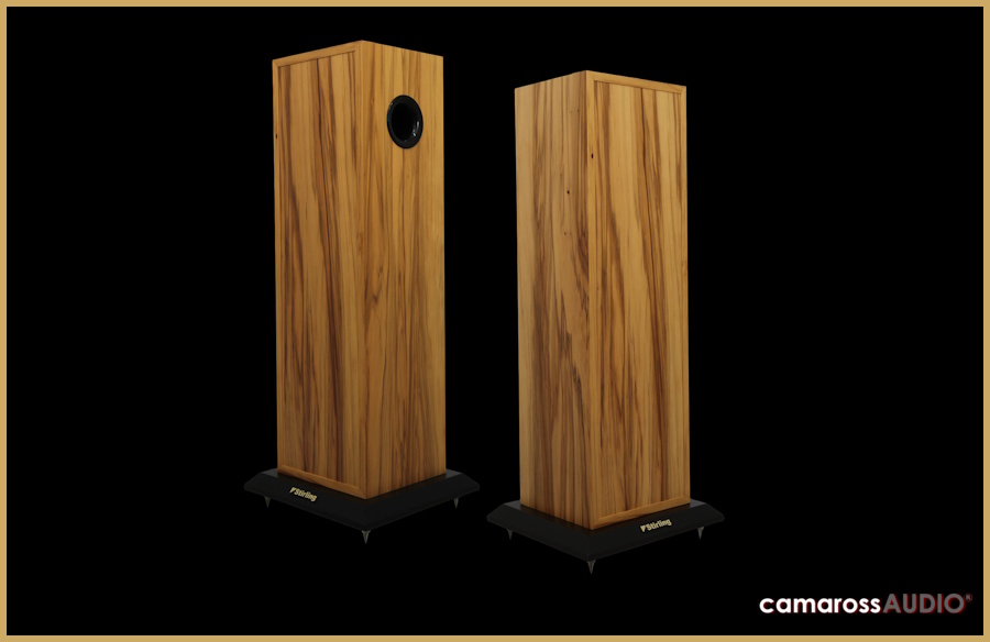 Stirling AB-2 Bass Extenders for LS3/5a ahşap kaplama hoparlör arkası.