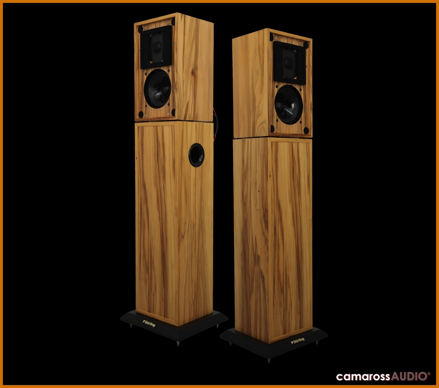 Stirling LS3/5a V2 AB-2 Bass Extenders ahşap hoparlör çifti.