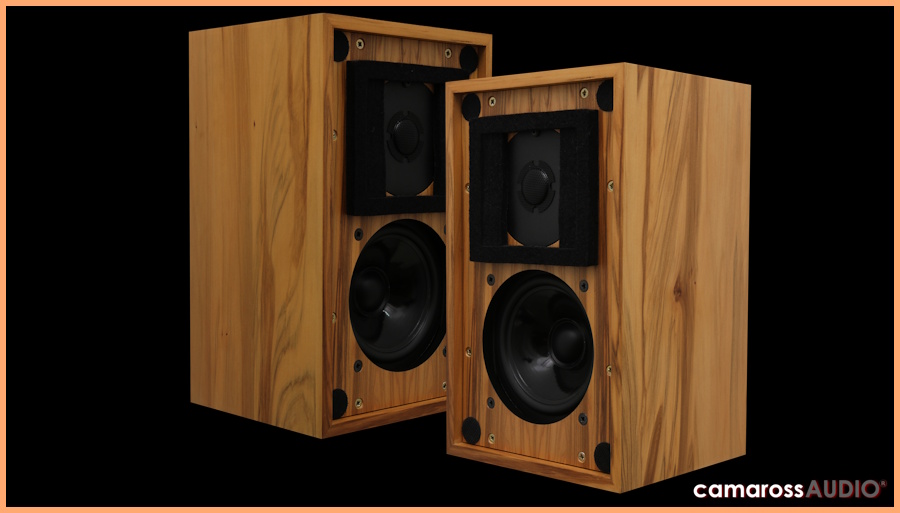 Stirling LS3/5a V2 AB-2 Bass Extenders ahşap kabinli hoparlör çifti.